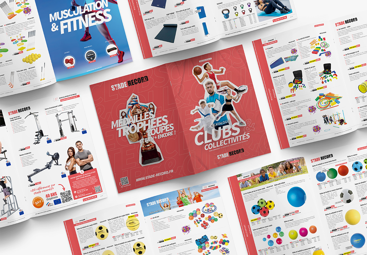 Stade Record - Mise en page et création graphique catalogue