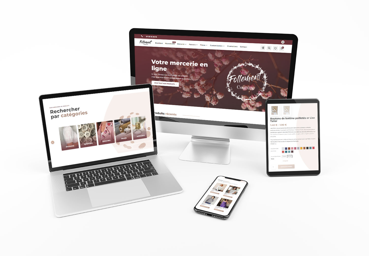 Création de site internet - Mercerie en ligne