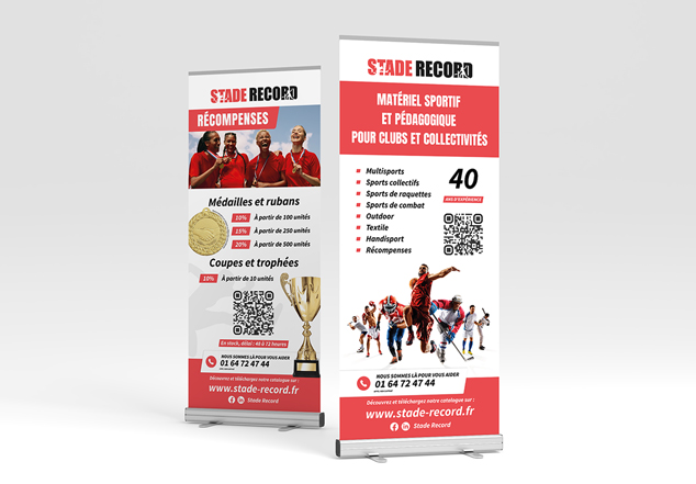 Création Graphique - Roll Up Stade Record